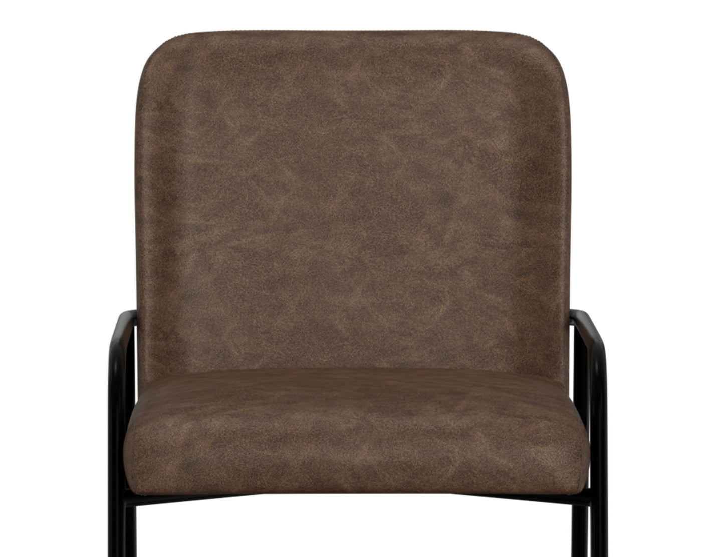 Seating - 24" Upholstered Barstool - Chocolate Brown / Black