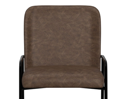Seating - 24" Upholstered Barstool - Chocolate Brown / Black