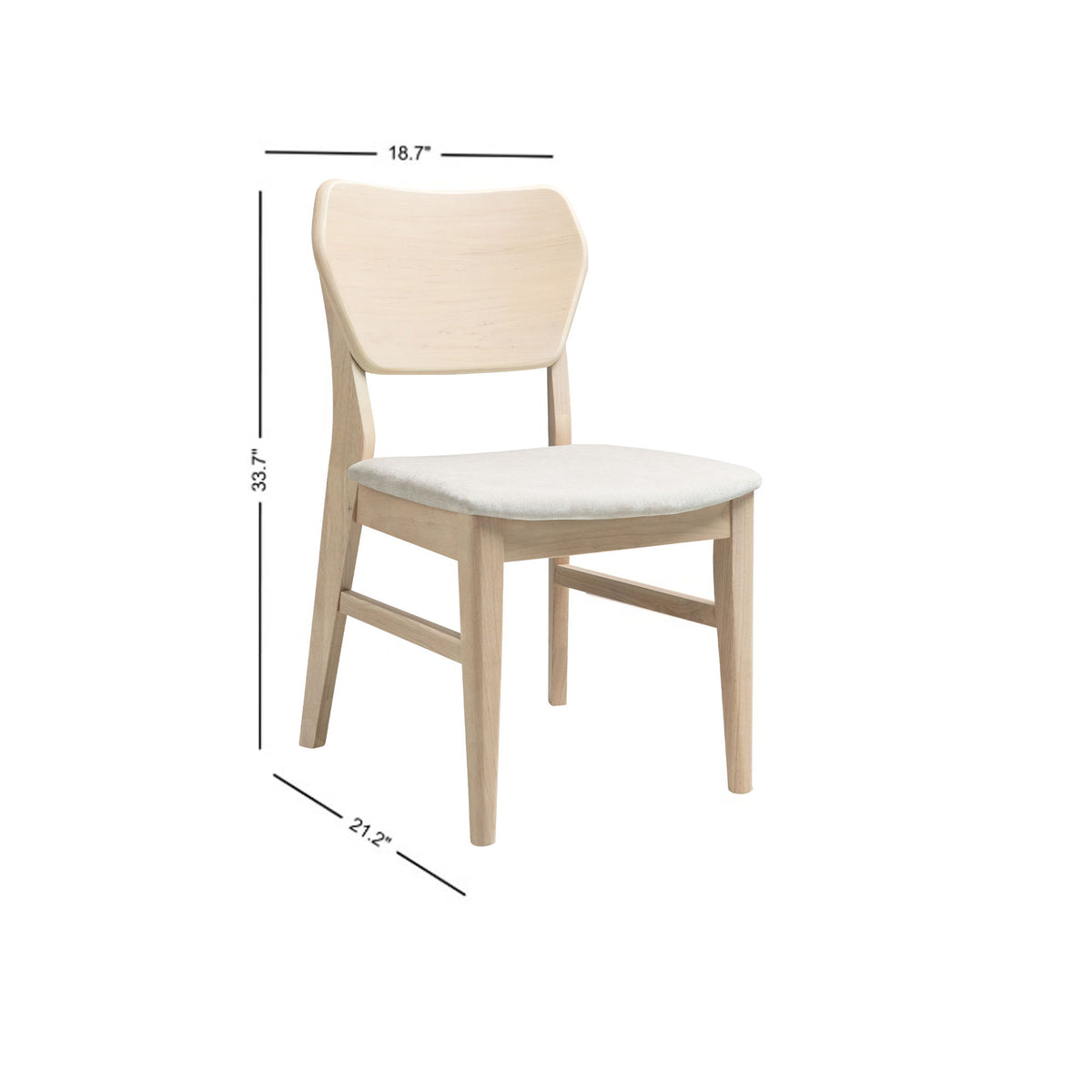West End - Curved Panel Chair With Ivory Seat