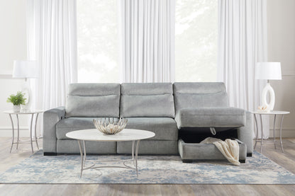 Elliot - 3 Piece Modular Lift Top Storage Sectional - Sterling