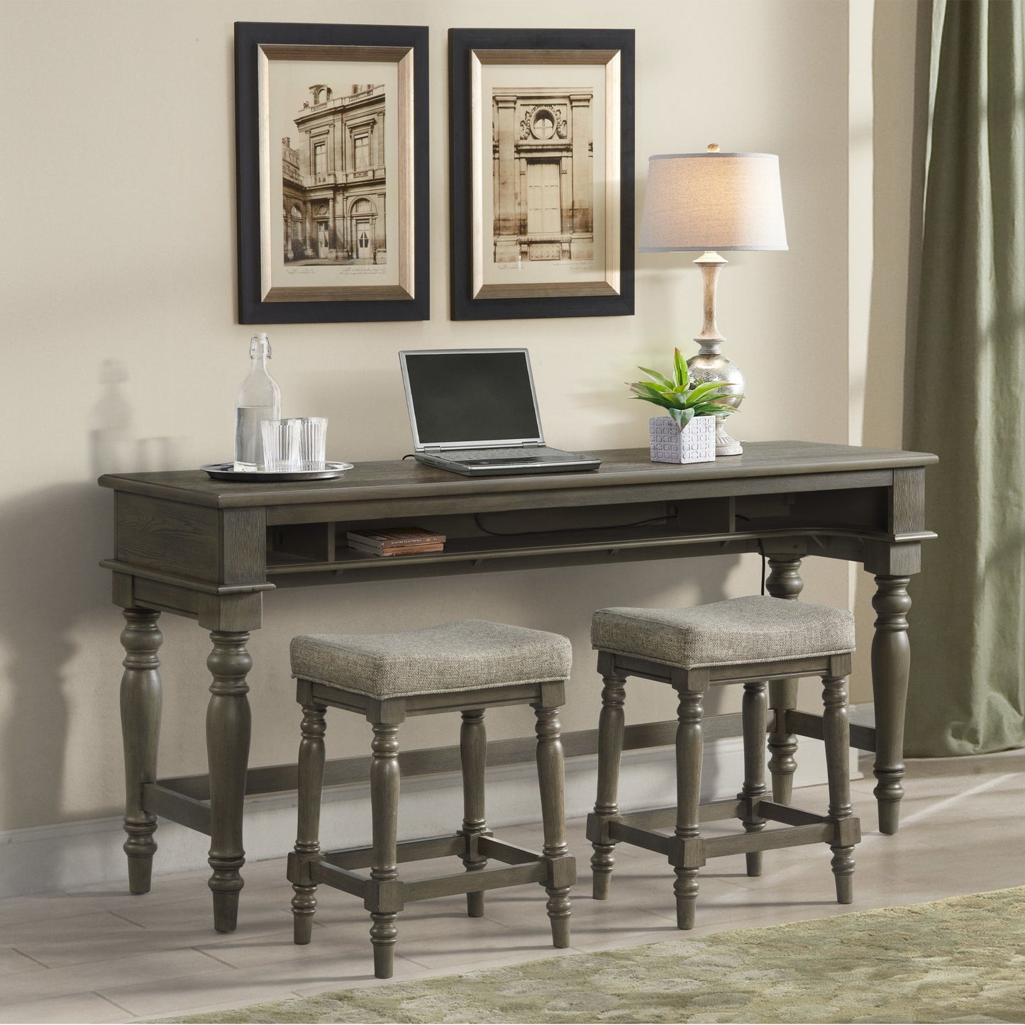 Balboa Park - Sofa Bar Table - Roasted Oak