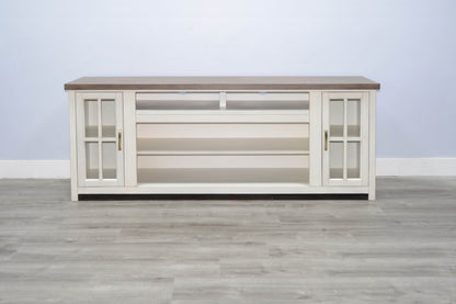 76" Media Console With Electric Fireplace