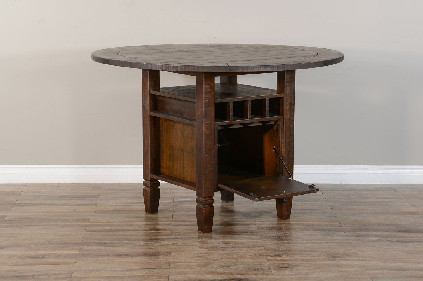 Homestead - Round Counter Height Dining Table - Tobacco Leaf