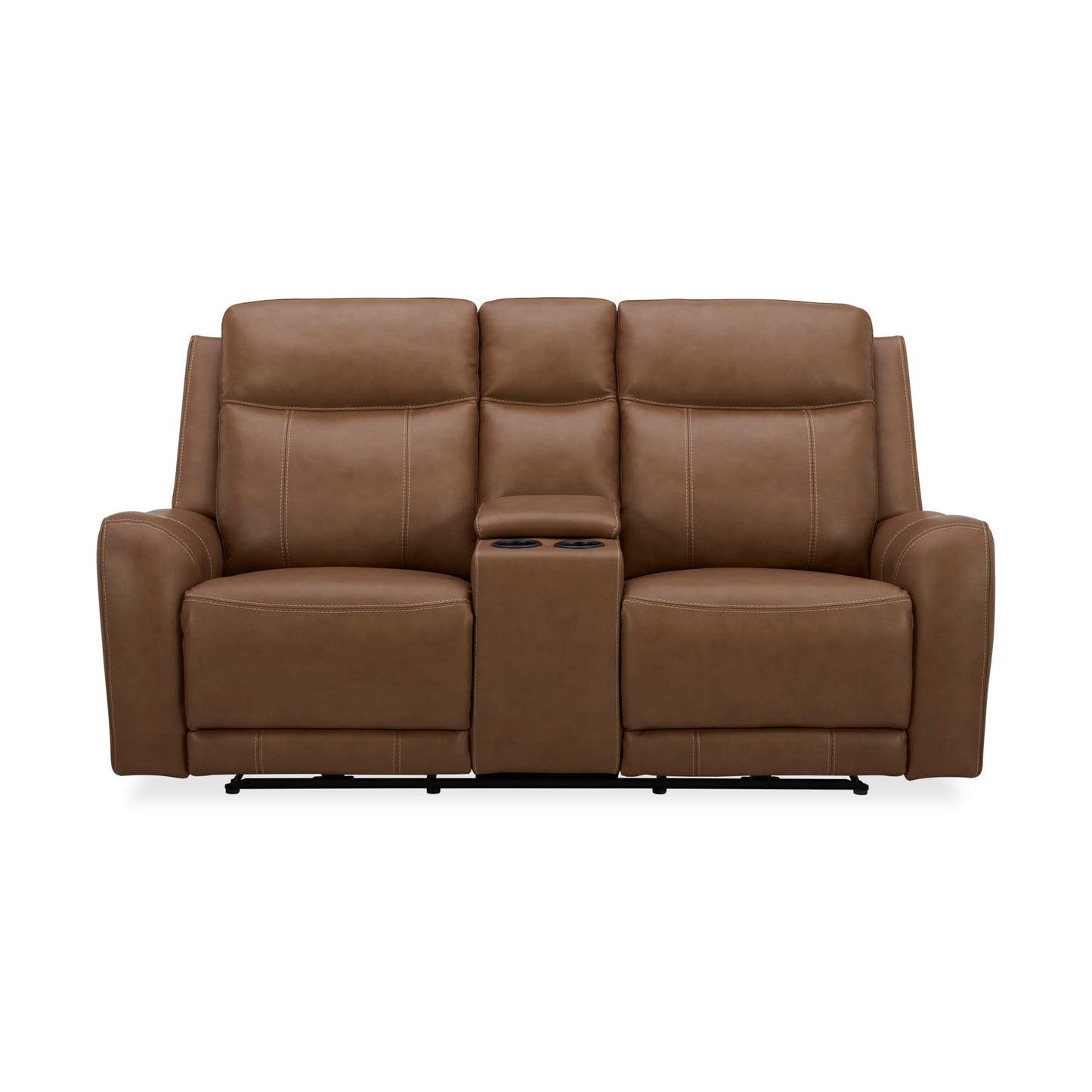 Haywood - Power Reclining Console Loveseat - Butternut