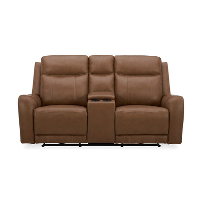 Haywood - Power Reclining Console Loveseat - Butternut