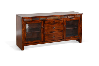 Santa Fe - 76" Entertainment Wall - Dark Chocolate