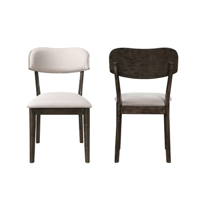Rex - Open Back Dining Chair (Set of 2) - Brown And Beige