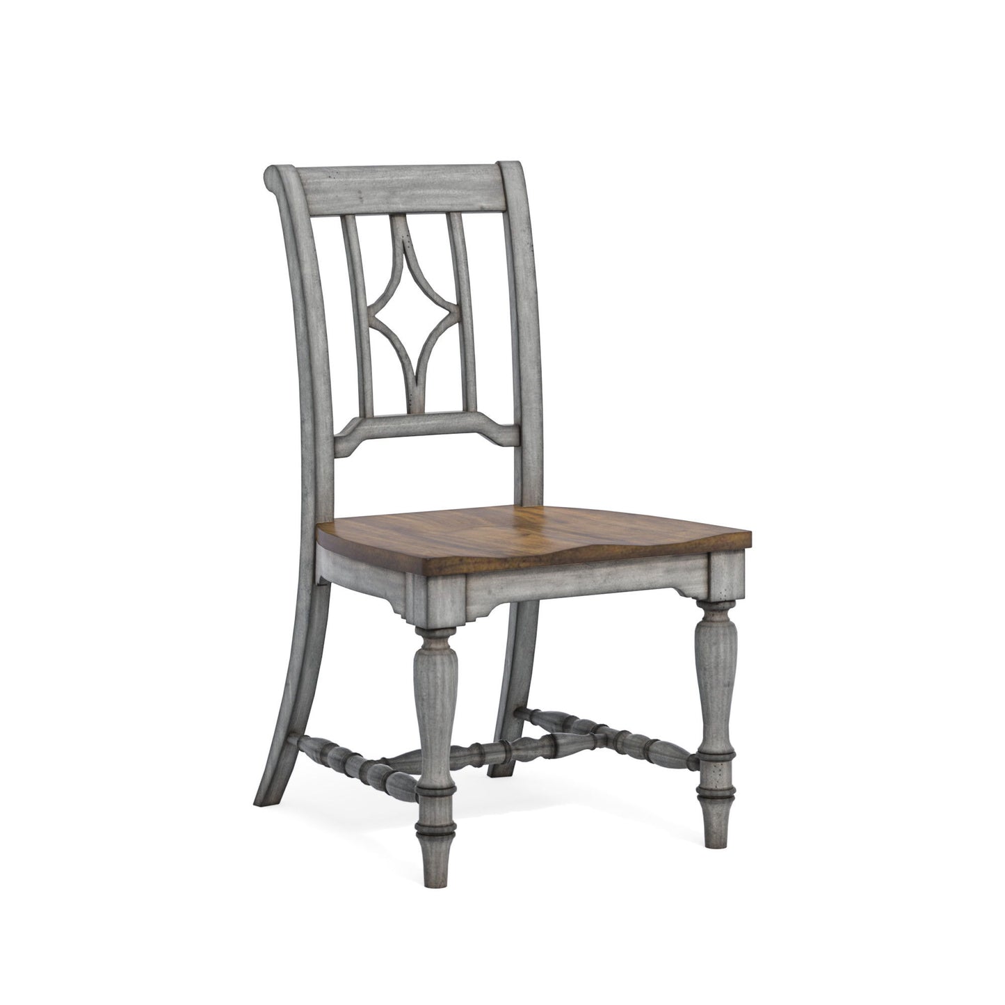 Plymouth - Dining Chair - Gray / Dark Brown