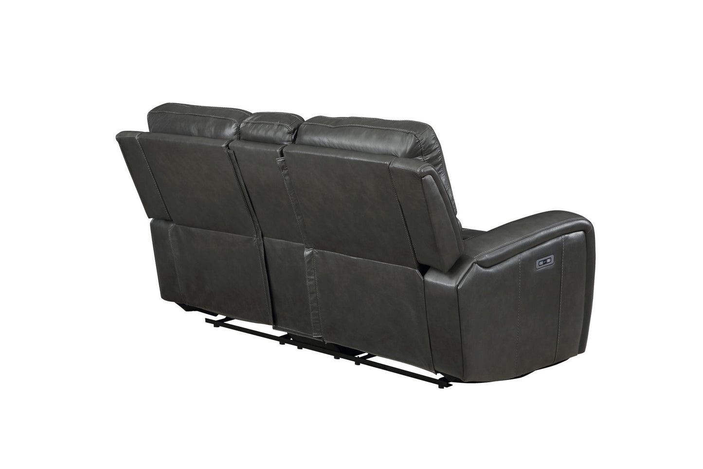 Linton - Leather Console Loveseat With Power Footrest