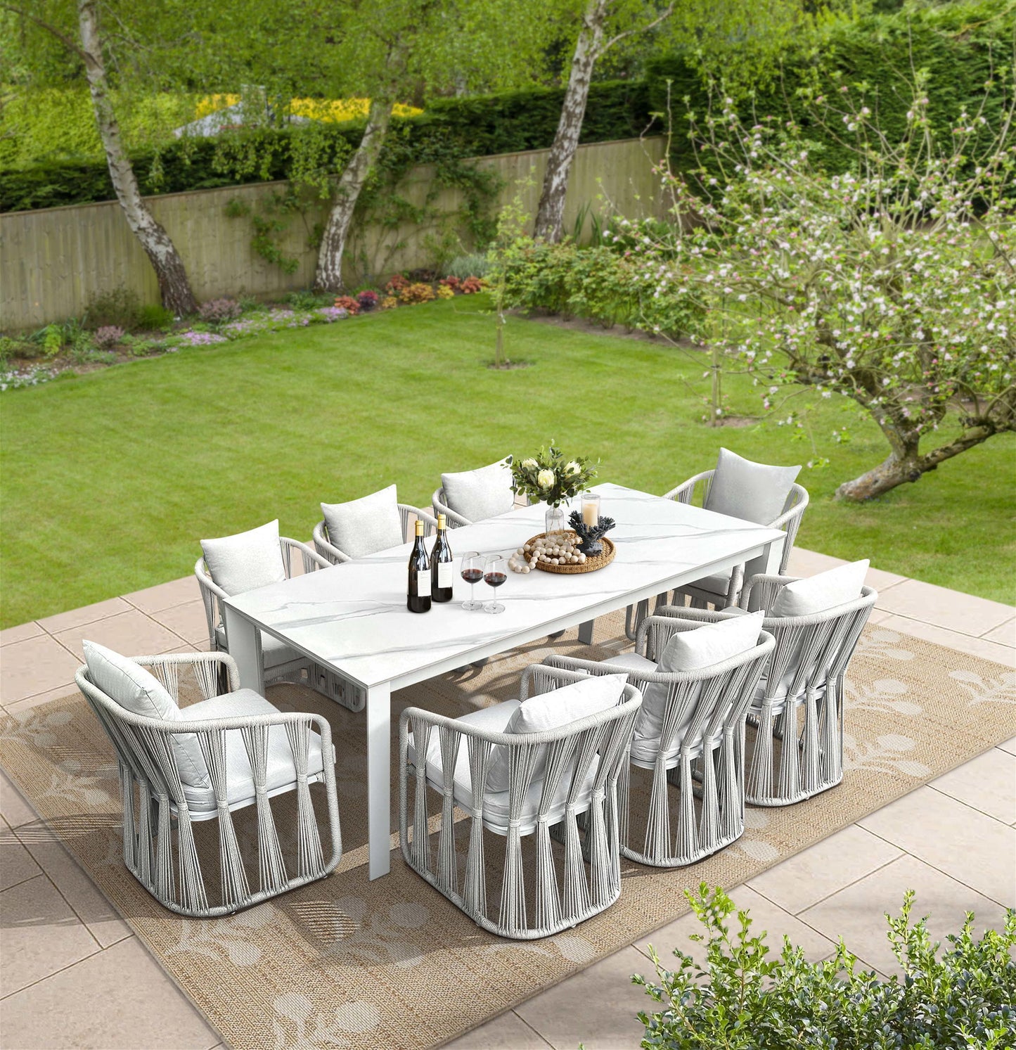 Alexa - Outdoor Dining Table - White