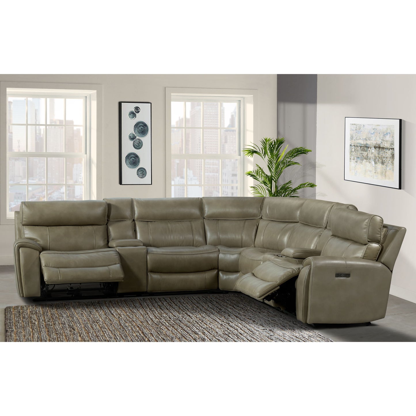 Summit - Dual-Power Sectional Set - Bolero Mushroom