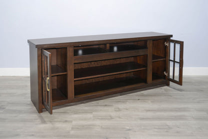 76" Media Console With Electric Fireplace