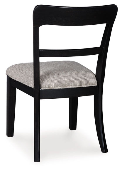 Greddinton - Round Dining Table Set - Black Chairs