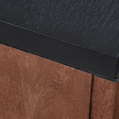 Kallari - Warm Brown / Black - Chair Side End Table