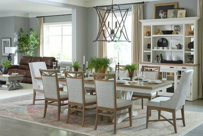 Americana Modern Dining - Trestle Extendable Dining Table - Cotton