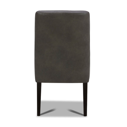 Crossings - Monaco Rectangular Dining Table With 4 Upholstered Chairs - Solid Mango / Dark Gray