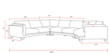 Escape - 4 Piece Modular Sectional With 1 Cocktail And 2 End Tables - Mirage Mist