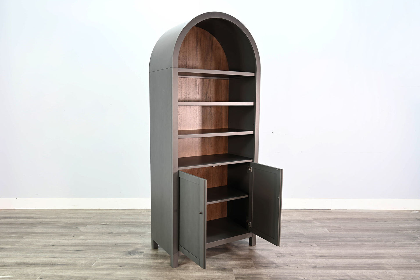 Arched Display Cabinet With Doors