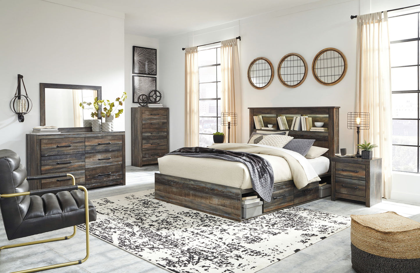 Drystan - Bookcase Bed Set