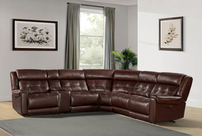Regis - Dual-Power Sectional - Baron Redwood