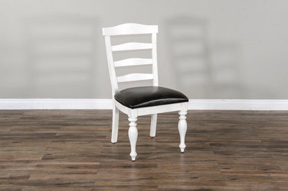 Carriage House - Ladderback Chair (Set of 2) - Cottage White / Europen Dark