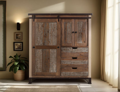 Antique - Сhest With 3 Drawers - Multicolor