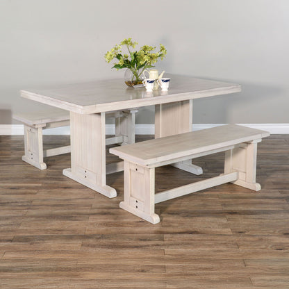 Bayside - Rectangular Wood Dining Table - Marble White