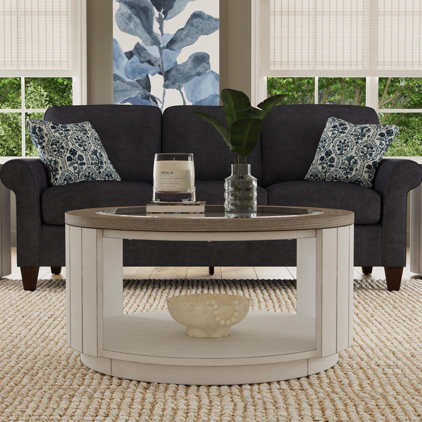 Melody - Round Coffee Table With Casters - White