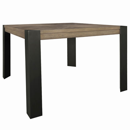 Cedar Fork - 54" Dining Square Counter Table With 4 Counter Stools - Smoked Arabica