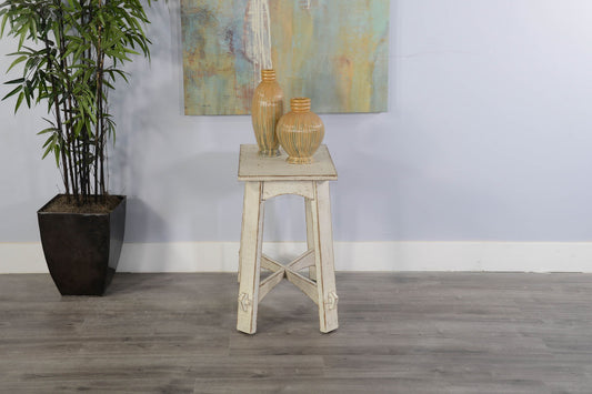 Marina - Chair Side Table - White Sand