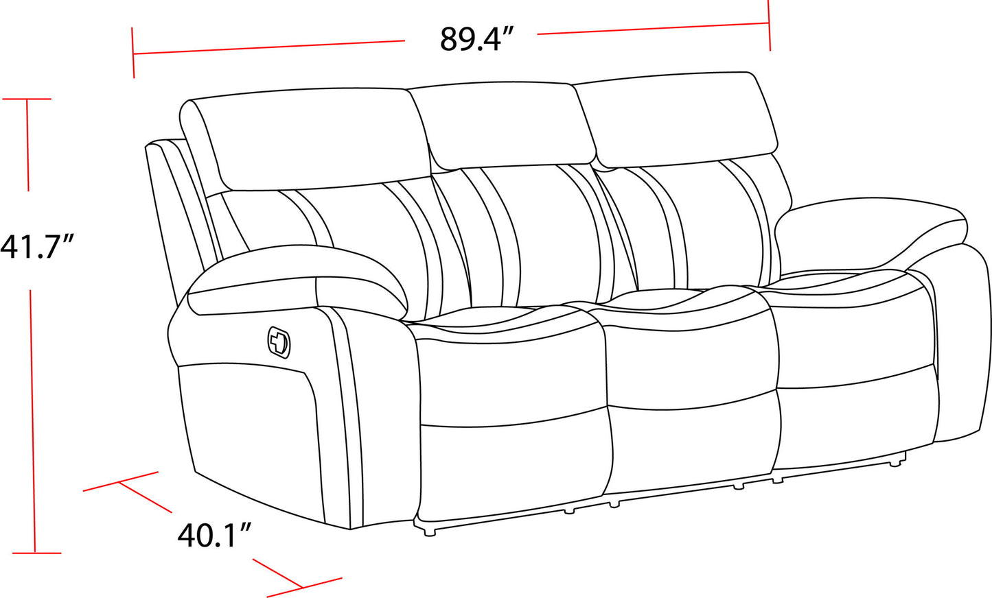 Theon - Manual Glider Reclining Sofa Set