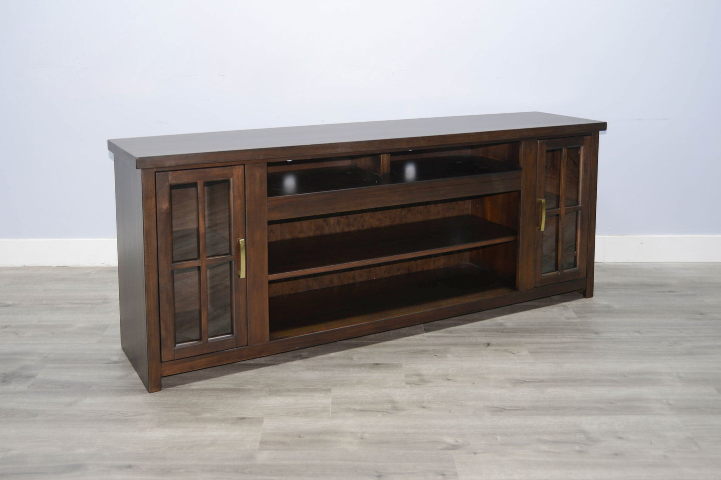 76" Media Console With Electric Fireplace