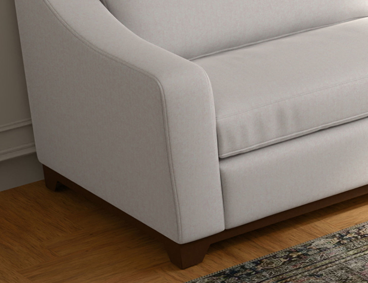 Natural Parota - Loveseat - Mink Withe