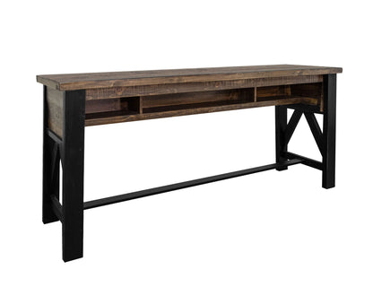 Loft Brown - Counter Height Sofa Table - Two Tone Gray / Brown