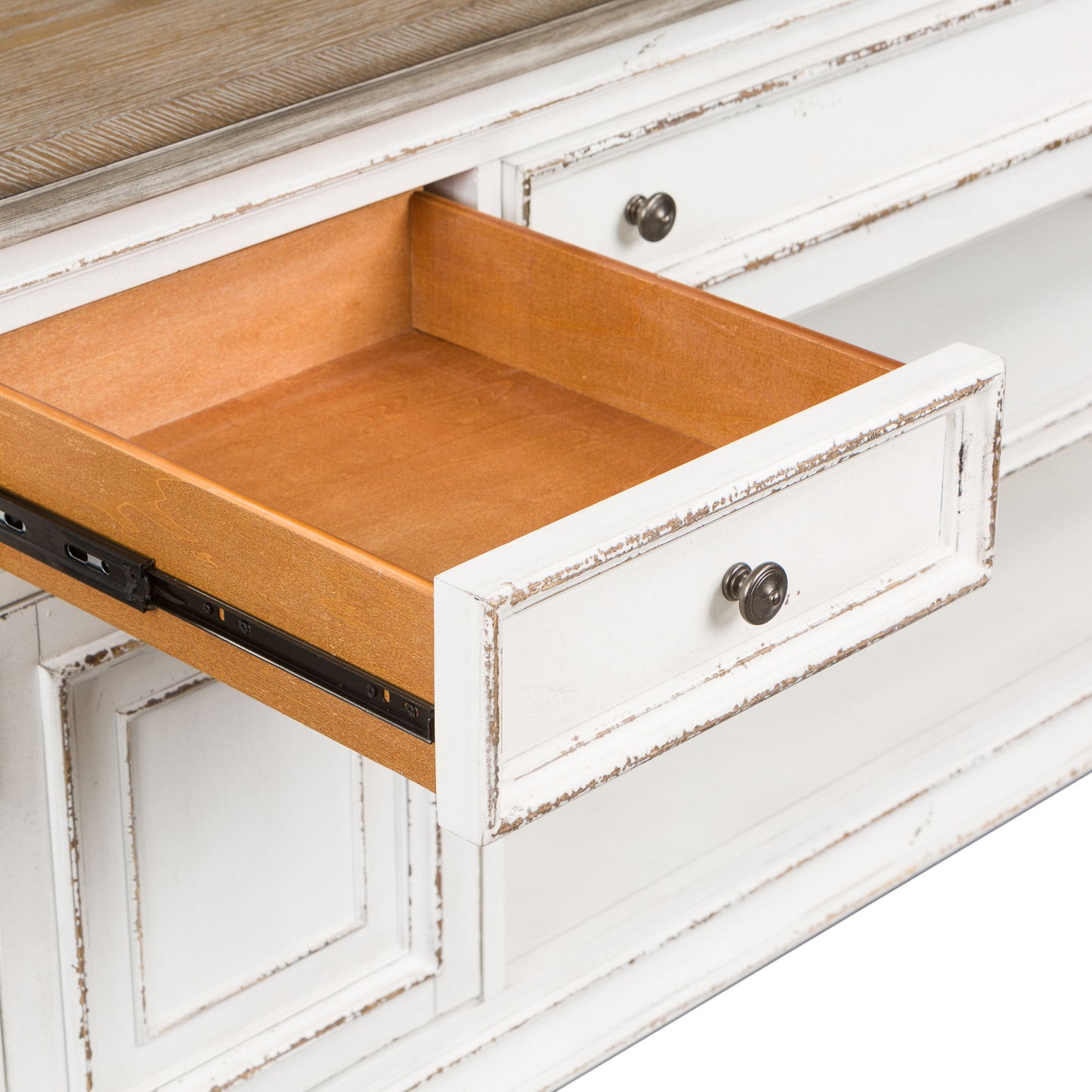 Magnolia Manor - Entertainment TV Stand - Antique White