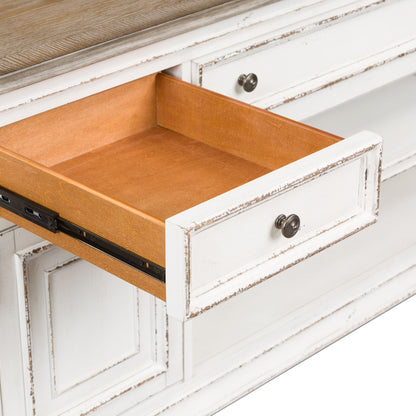 Magnolia Manor - Entertainment TV Stand - Antique White
