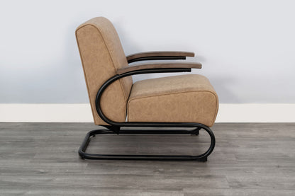 Nash Modern - Industrial Accent Chair With Metal Frame