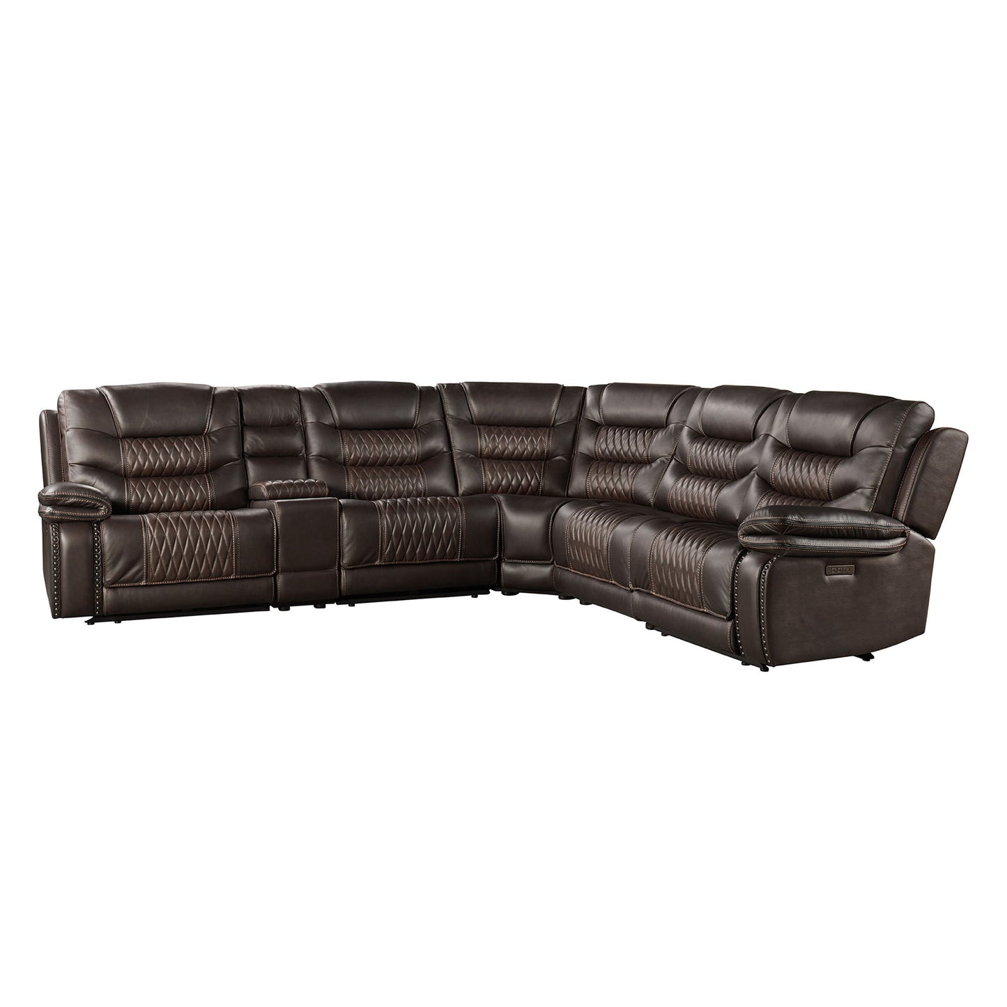Cody - Dual-Power Sectional Set - Colorado Dark Brown