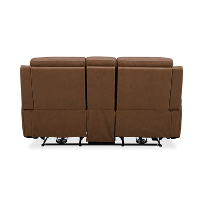 Haywood - Power Console Loveseat - Butternut