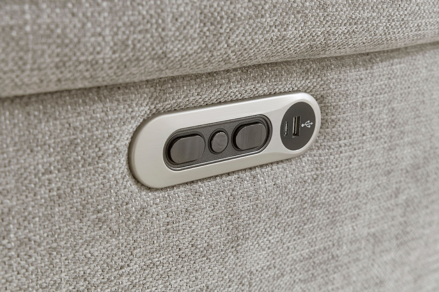 Richland - Power Reclining Console Loveseat - Bristol Gray