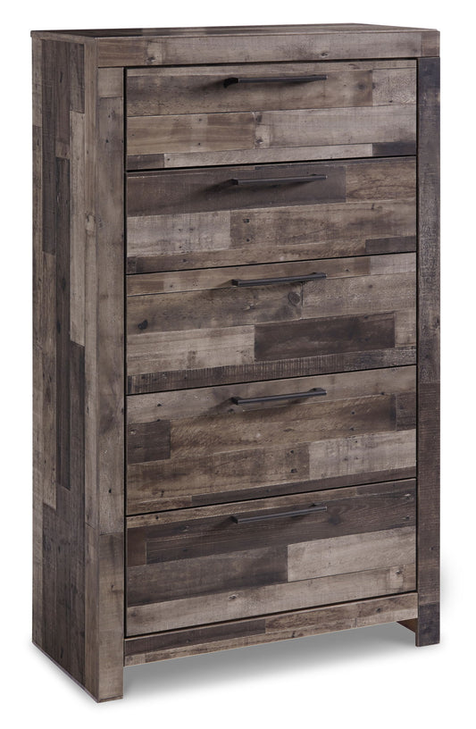 Derekson - Five Drawer Chest - Multi Gray