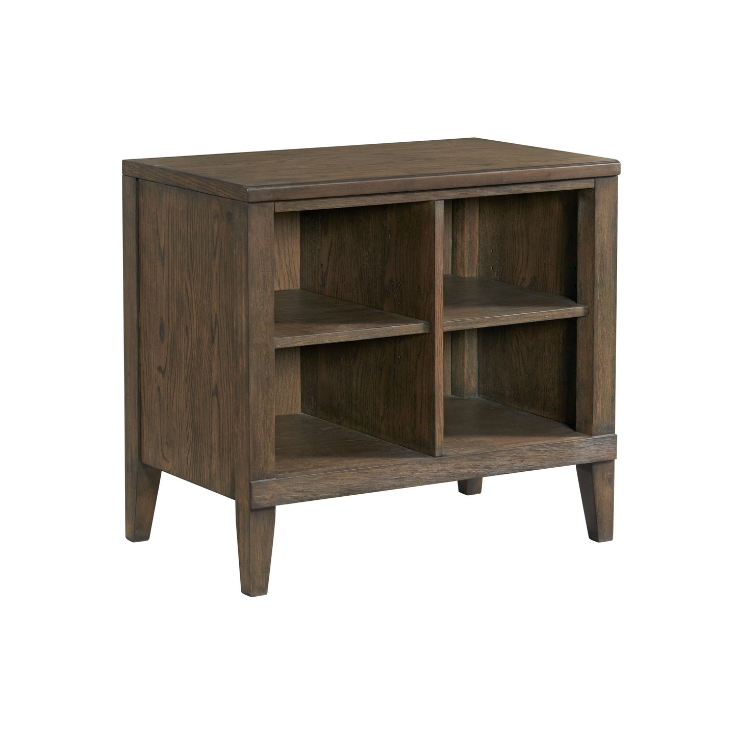 Preston - Bunching Open File Cabinet - Weathered Vintage Oak