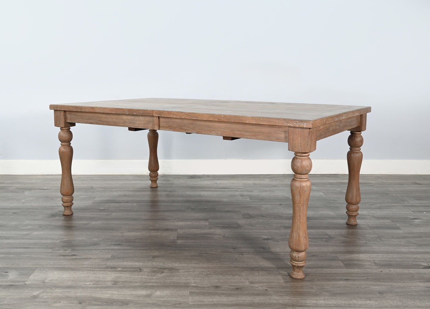 Sierra - Rectangular Dining Table With Extensions With Turned Legs - Amber