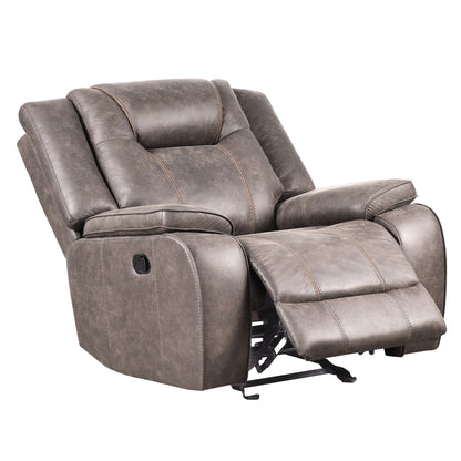 Blake - Manual Glider Reclining Sofa And 2 Recliners - Desert Taupe