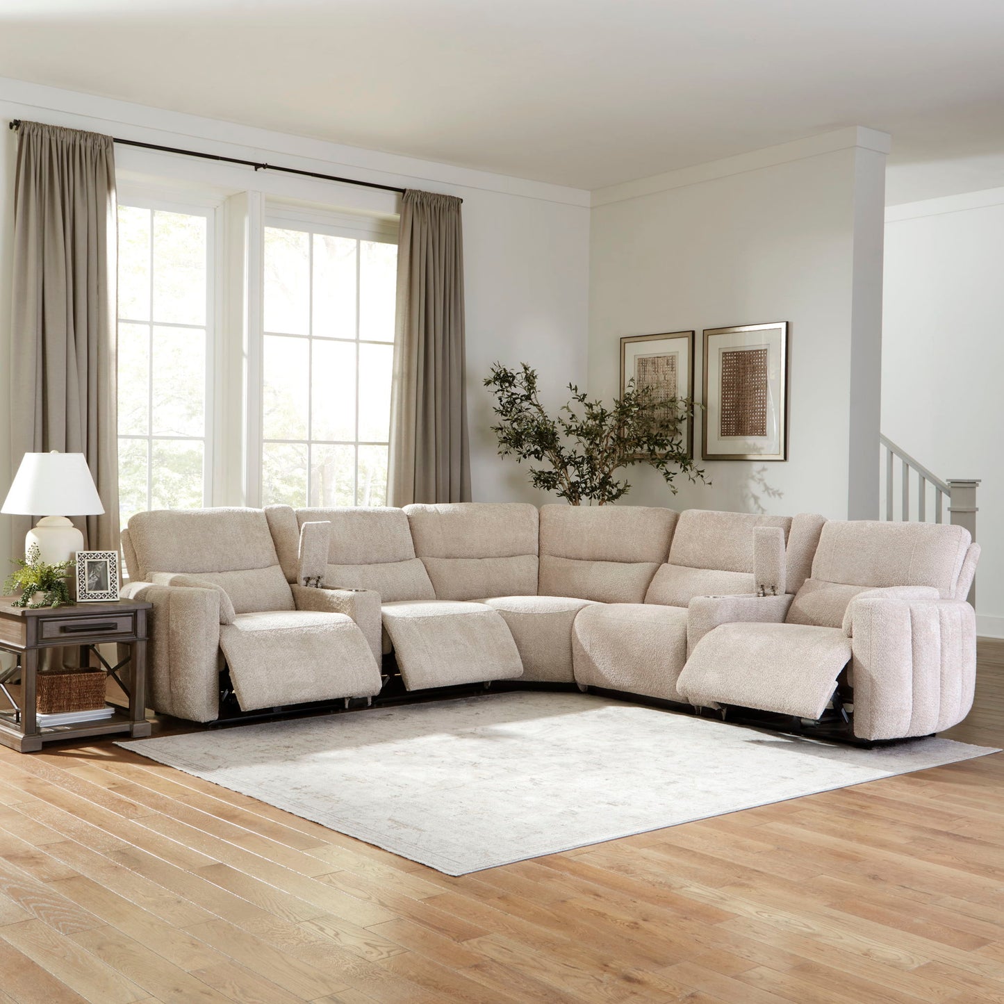 Modesto - Modular Power Reclining Sectional With Power Adjustable Headrests