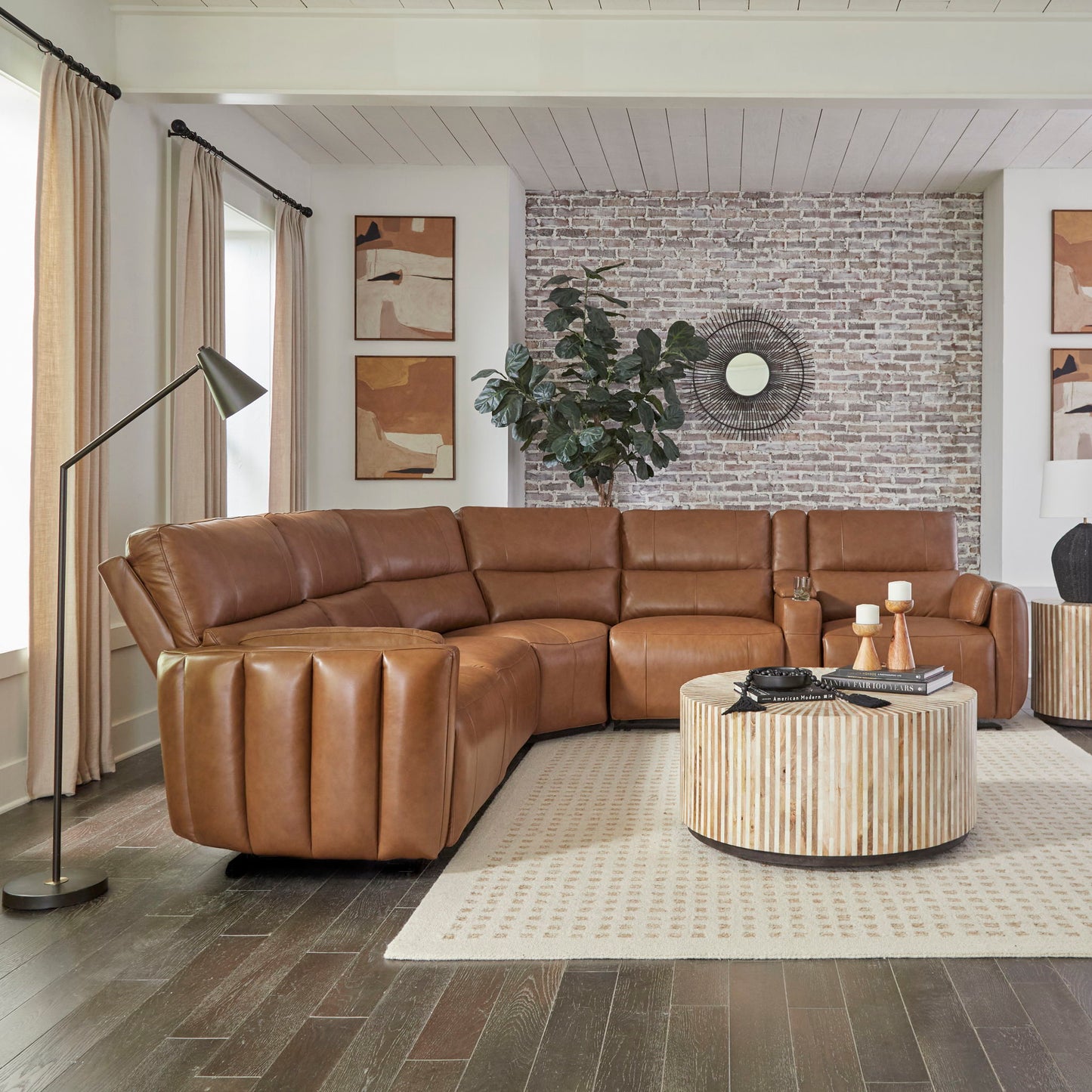 Modesto - Modular Power Reclining Sectional With Power Adjustable Headrests