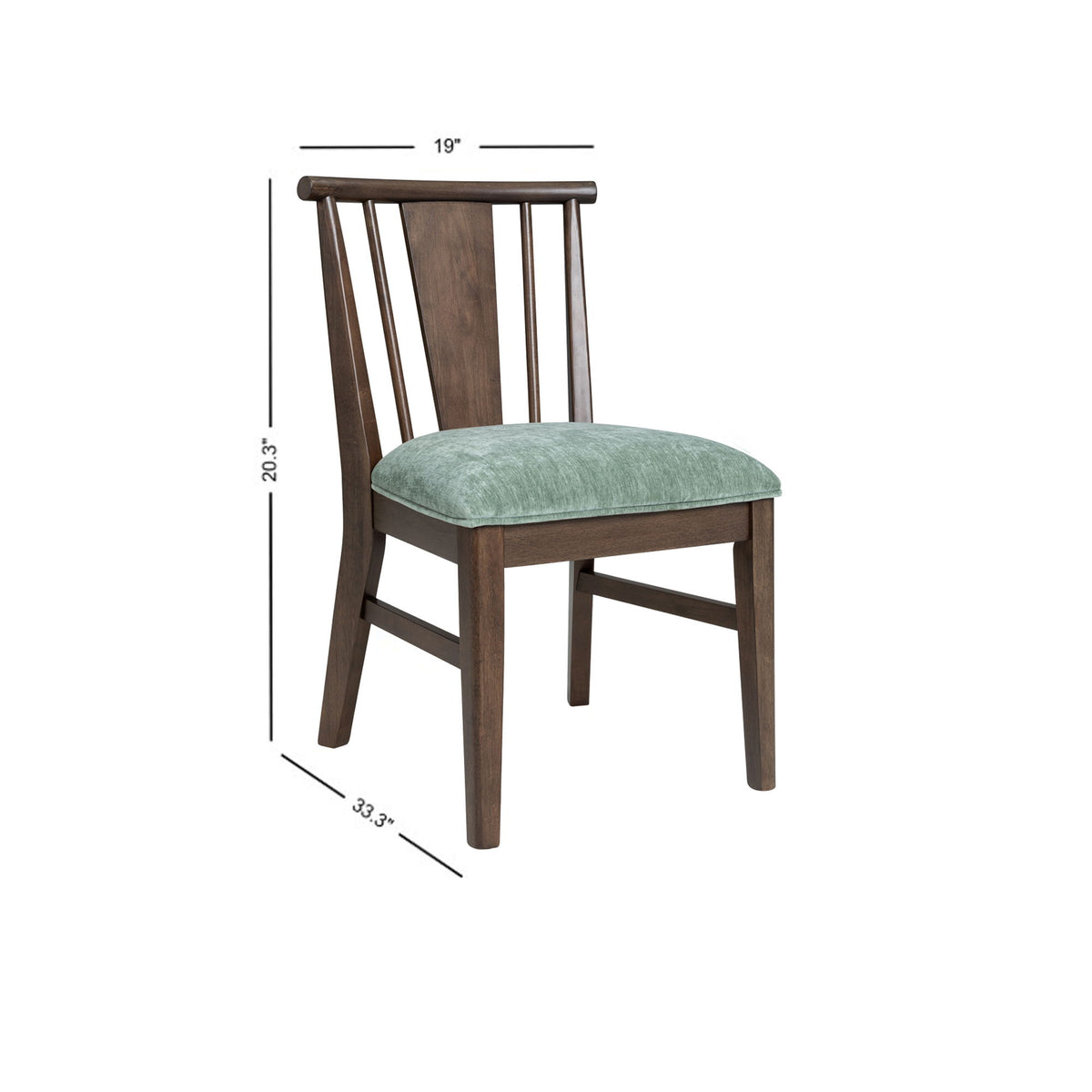 West End - Spindle Chair With Sage Green Seat