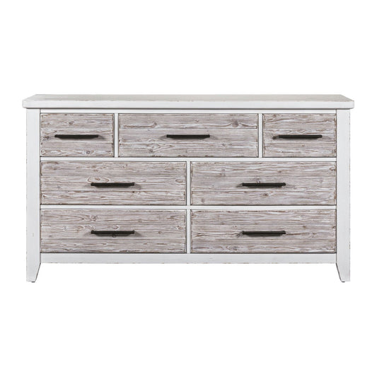 Backroads - 7 Drawer Dresser - White