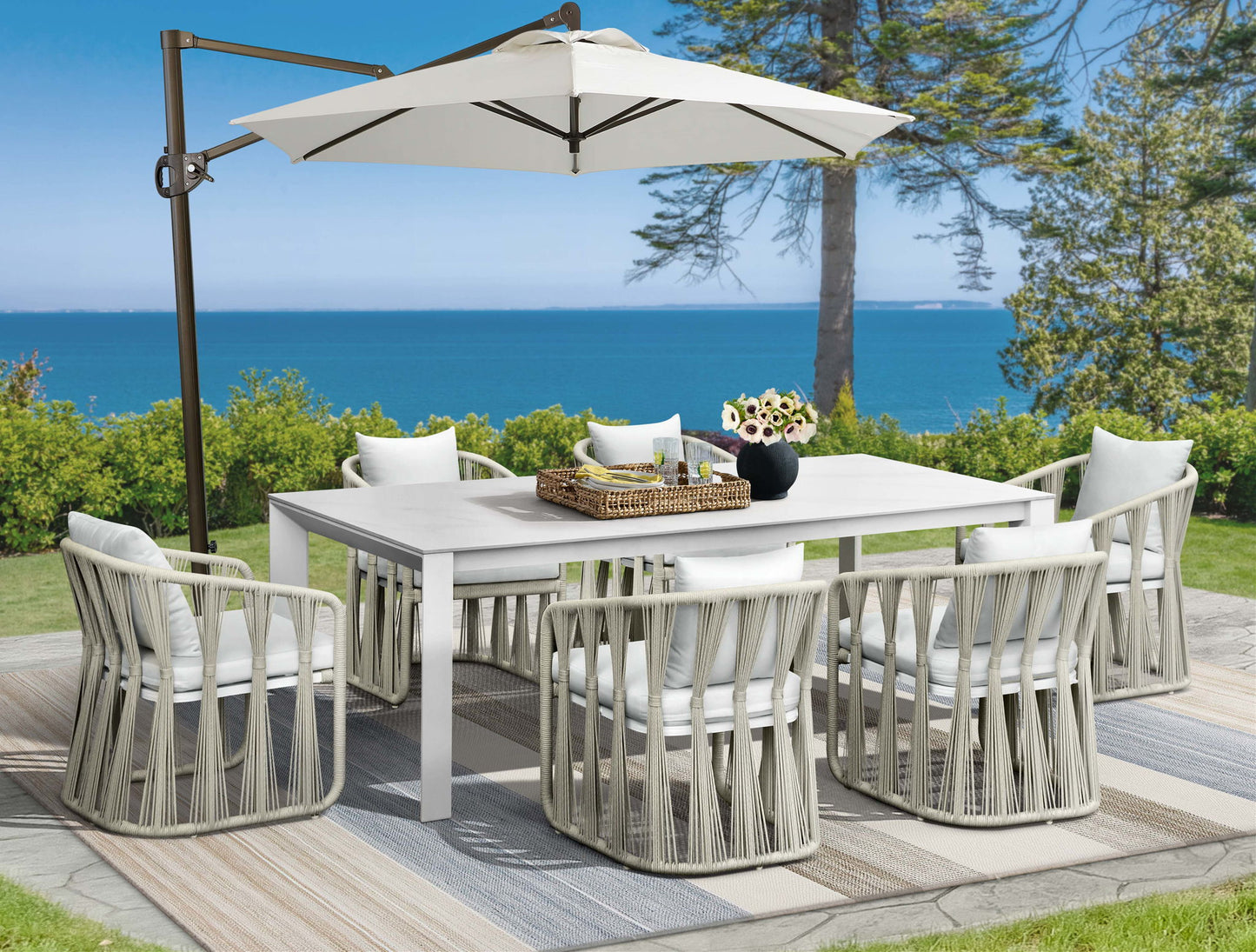 Alexa - Outdoor Dining Table - White