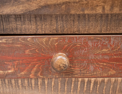 Antique - 3 Drawers Sofa Table - Multicolor